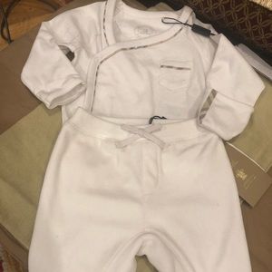 Children Burberry pants and body suit 3 months
